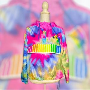Polaroid Rainbow Tie-Dye Windbreaker Retro Jacket